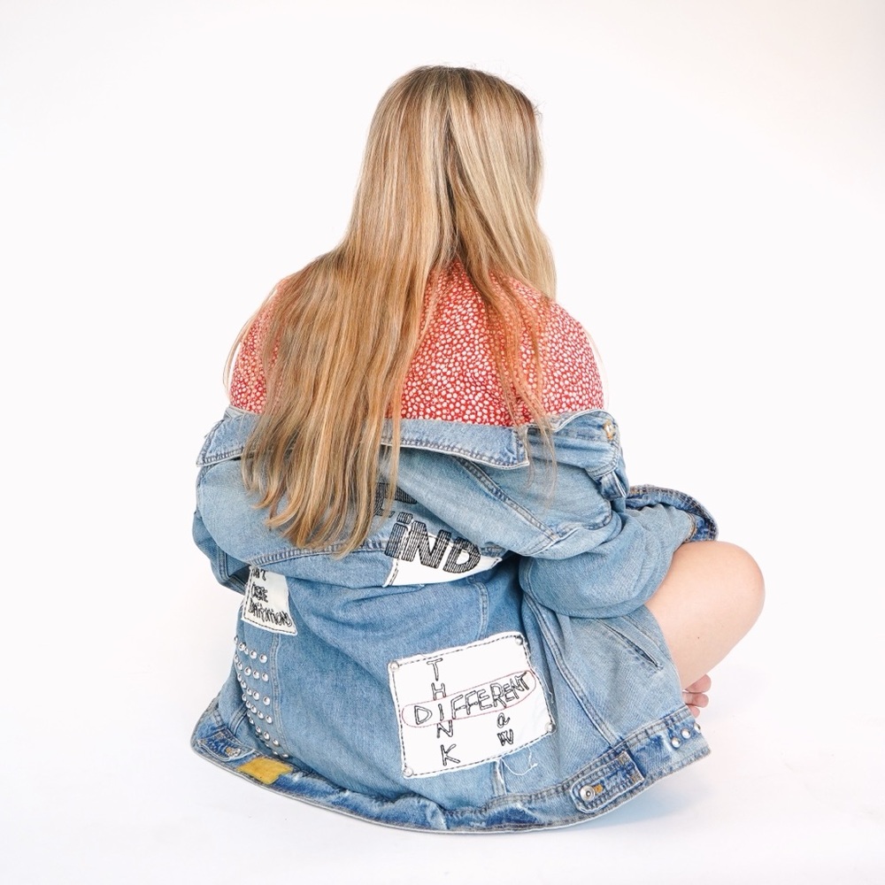 Zara Embroidered Oversized Jacket with Patches